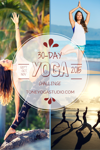 30-day Tone Studio Yoga Challenge Sept 2015